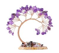 Générique Natural Crystal Tree Desk Decoration, Mini Tree for Positive Energy and, Stone Decor, Spiritual Gift, Ideal for Enhancing Your Home Or Decorations with Positive, 9-10x5-7cm