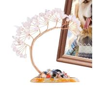 Générique Natural Crystal Tree Desk Decoration, Mini Tree for Positive Energy and, Stone Decor, Spiritual Gift, Ideal for Enhancing Your Home Or Decorations with Positive, 9-10x5-7cm