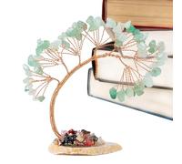 Générique Natural Crystal Tree Desk Decoration, Mini Tree for Positive Energy and, Stone Decor, Spiritual Gift, Ideal for Enhancing Your Home Or Decorations with Positive, 9-10x5-7cm