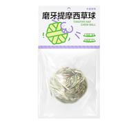 Générique Natural Grass Ball - Edible Hay Toy for Rabbits | Handmade Chew Treat, Teeth Grinding Biting Aid, Small Animal Play Accessory, Hamster Gerbil Entertainment, Boredom Reliefs for Indoor Pets