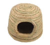 Générique Natural Grass House for Rabbits & Small Animals - Hand-Woven Breathable Straw | Edible Chew Toy Nest for Bunny Guinea Pig Hamster and Chinchilla, 25cm Outdoor & Indoor Pet Hutch