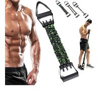 Générique Natural Latex 3-Hole Resistance Stretcher,Chest Expander Stretch Bands for Men, Handles for Men and Women Fitness, Strength Training Home Gym Equipment (105 Lbs. Green)