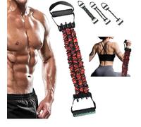 Générique Natural Latex 3-Hole Resistance Stretcher,Chest Expander Stretch Bands for Men, Handles for Men and Women Fitness, Strength Training Home Gym Equipment (5 Lbs. Red)