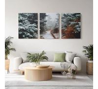 Générique Nature Forêt Impressions sur Toile Grand Arbre Scène Enneigée Décoration Murale du Salon pour Chambre Maison Bain, 40x60cmx3 Toile Decoration Murale, Kunstdrucke Sans Cadre