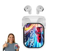 Générique NE20 Earbuds, 140 Language AI Real-Time Translation, Bluetooth 6.0 Headphones with LCD Touchscreen, Built-in Mic, IPX6 Waterproof, 48H Battery for Work, Travel & Learning (White)