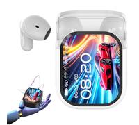 Générique Ne20 Earbuds, 2025 New Ne20 in-Ear Headphones, 2.01-inch High-Refresh Color Display AI Smart Bluetooth Headphones, Intelligent Noise Cancellation, 140 Language Translation (White)