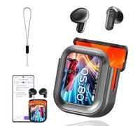 Générique Ne20 Earbuds, 2025 New NE20 Translation Earbuds, AI Real-Time Translation & Noise-Cancellation, LCD Touch Screen, IPX6 Waterproof for Travel Business (Black)