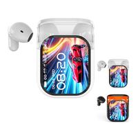 Générique NE20 Earbuds, 2025 New NE20 Translation Earbuds, Bluetooth 6.0 Earphones LED Display, 140 Two-Way Language Translator Earphones (White)