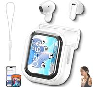 Générique NE20 Earbuds, LCD Touch Screen Sport Wireless Bluetooth Headphones, with 140 Language AI Translator Real Time, Waterproof, 48 Hours of Battery Life, for Sports, Travel, Business (White)