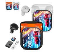 Générique Ne20 Earbuds, Ne20 Translation Earbuds 140 Language, AI Translation Earbud Real Time, 48 Hours Battery, LCD Touchscreen Noise Headphones for Travel, Business, Learning (2*Mix)