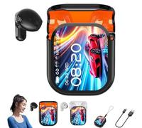 Générique Ne20 Earbuds, Ne20 Translation Earbuds 140 Language, AI Translation Earbud Real Time, 48 Hours Battery, LCD Touchscreen Noise Headphones, for Travel, Business, Learning (1Pcs*Black)