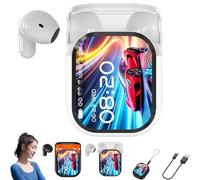 Générique Ne20 Earbuds, Ne20 Translation Earbuds 140 Language, AI Translation Earbud Real Time, 48 Hours Battery, LCD Touchscreen Noise Headphones, for Travel, Business, Learning (1Pcs*White)