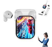 Générique Ne20 Earbuds, Ne20 Translation Earbuds 140 Language, AI Translation Earbud Real Time, Bluetooth 6.0 Earphone, LCD Touch Screen, Intelligent Noise Reduction, for Travels, Business (White*1)