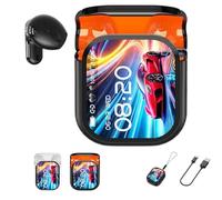Générique Ne20 Earbuds, Ne20 Translation Earbuds, 140 Language AI Translator Earbud Real Time, LCD Touch Screen, IPX6 Waterproof for Travel Business (Black)