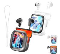 Générique Ne20 Earbuds, NE20 Translation Earbuds, AI Translation Real Time with 140 Language AI Translator Real Time, LCD Touch Screen Sport Wireless Headphones (Black+White)