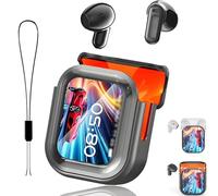 Générique Ne20 Earbuds, NE20 Translation Earbuds, AI Translation Real Time with 140 Language AI Translator Real Time, LCD Touch Screen Sport Wireless Headphones (Black #1)
