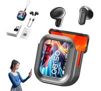 Générique Ne20 Earbuds, Ne20 Translation Earbuds with 140 Language AI Translator Real Time, LCD Touch Screen, IPX6 Waterproof, HD Stereo Sound for Travel, Business, Learning (Black)