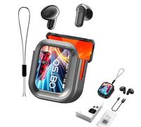 Générique NE20 Earbuds, NE20 Translation Earbuds, with 144 Languages Real-Time Translation, Bluetooth 5.4 Wireless, LED Touch Screen, IPX6 Waterproof, Noise Cancelling (Black)