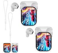 Générique NE20 Earbuds, NE20 Wireless Headphones, NE20 AI Translation Earbuds Real Time with 140 Language, Bluetooth 6.0 Earphone, LCD Touch Screen, IPX6 Waterproof for Travel Business (White*2)