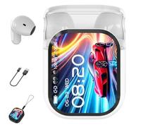 Générique Ne20 Earbuds, NE20 Wireless Headphones, Ne20Translation Earbuds, with 140 Language AI Translator Real Time, 48 Hours Battery, LCD Touchscreen Noise for Travel, Business, Learning (White)