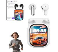 Générique NE20 Translation Earbuds with LCD Touch Screen, 2026 New 6.0 Pro Translation Earbuds Real Time, with 134 Language AI Translate Real Time, HiFi Stereo Headphones, Long Battery IPX4 (White)