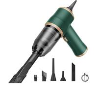 Générique NeatMate Mini Vacuum, 3-in-1 Mini Car Vacuum, Rechargeable 15000Pa Powerful Handheld Vacuums Cleaner, 120W Motor, Multifunctional Portable, for Car, Sofa, Office, Pet, Home (Green)