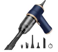 Générique NeatMate Mini Vacuum, 3-in-1 Mini Car Vacuum, Rechargeable 15000Pa Powerful Handheld Vacuums Cleaner, 120W Motor, Multifunctional Portable, for Car, Sofa, Office, Pet, Home (Blue)
