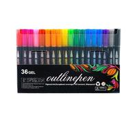 Générique Neattidyly/Illuminateupon Marker Pen for Highlight,Double Line Outline Markers,Sakesfor Magische Stifte,Waterproof,Quick Dry,Lightfast for DIY Art Crafts,Kid Drawing (36gel)