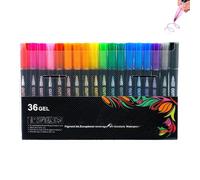Générique Neattidyly/Illuminateupon Marker Pen for Highlight, Magische Stifte Marker, Double Line Outline Markers Metallic Glitter Pens for Drawing & Scribbling, with Shiny Metallic (36 Gel)