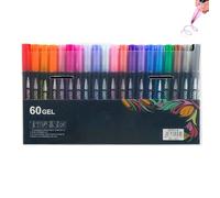 Générique Neattidyly/Illuminateupon Marker Pen for Highlight, Magische Stifte Marker, Double Line Outline Markers Metallic Glitter Pens for Drawing & Scribbling, with Shiny Metallic (60 Gel)