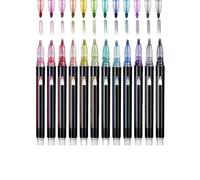 Générique Neattidyly Marker Pen for Highlight, 8/12 Colors Outline Markers Metallic Glitter Pens, Double Line Outline Pens, Double Line Super Squiggles Metallic Glitter Pen, for Painting (12Colors)