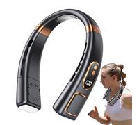 Générique Neck Fan, Usb Rechargeable Wearable Blowing Device with 5 Adjustable Speeds, Hands- Personal Air Circulator for Beach Construction Outdoor Walking Hiking Car Festival Sports Camping