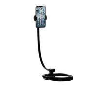 Générique Neck Phone Holder, Adjustable 360° Rotating Stand, 17.52x6.89x8.66 inches Flexible Hands- Mobile Mount, Ergonomic Lazy Bracket (Black), for Bed, Desk and Travel