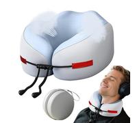 Générique Neck Pillow Airplane, Travel Sleep Cushion, 9.84x9.06in Authentic Memory Foam Support, Ergonomic Headrest Design, Soft Breathable Fabric for Flight, Car, Train, Rooms, Home