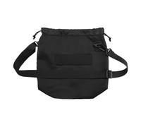 Générique Neck Pillow Case, Portable Neck Pillows, Drawstring Closure, Compact Adjustable Shoulder Strap Storage Bag, Travel Organizer for Airplane Train Car, Holidays and Presents, Black