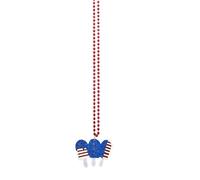 Générique Necklace Women Collier pendentif pour le jour de l'indépendance des États-Unis, pour la décoration de la fête nationale Femme Cadeau (A, 45cm)