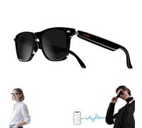 Générique Nessthub Glasses, AI Smart Bluetooth Translation Glasses, Nessthub Smart Wireless Headphone Glassess, Music Playback, with Speakers Hands-Free Calling, HD Camera (Black,Sunglasses)