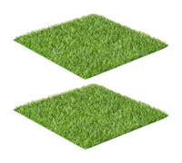 Générique Nesting Pads, Washable Artificial Grass Carpet 2 Pieces, Reusable Fake Grass Mat, Multi-Purpose for Backyard, Farm, Garden, Lawns, Outdoor Coops, 11.81x11.81 inches