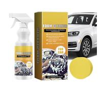 Générique Nettoyant Intérieur Auto,150ML Spray Détailant Doux | avec Éponge Nettoyant Mousse Intérieur Véhicule,pour Tapis, Tissu D'ameublement, Tissu Maison, SUV, Tracteur, Remorque,
