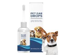 Générique Nettoyant Oreilles Chien 60 ML Liquide pour Retirer Le Cérumen | Solution Portable Hygiène Auditive Domicile, Intérieur, Extérieur, Toilettage, Santé, Chiot, Coussinets,
