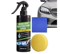 Générique Nettoyant Phares Auto | Spray Restauration Rénovation 120 ML - Kit Restauration Phares Auto - pour Véhicule Berline Camion Camping-Car Automobile Atelier Trajet Garage Conduite Urbaine