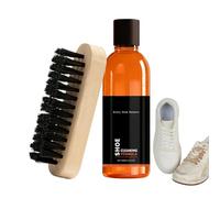 Générique Nettoyant pour Chaussures, 120 ml Liquide de Cirage Doux, avec Brosse et Ensemble d'Entretien des Chaussures, Convient aux Taches sur Cuir, Tissu, Toile, Maille, Bottes et Sneakers de