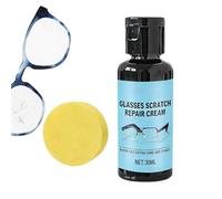 Générique Nettoyant Rayures Lunettes | 30 ML avec éponge et crème réparatrice pour écran,Anti-Rayures pour Verres de Lunettes - pour Pare-Brise, caméra, écran, téléphone, Montre et Usage