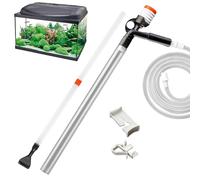 Générique Nettoyeur De Gravier D’Aquarium - Changeur D’Eau Rapide avec Bouton D’air. Kit Complet avec Thermomètre Et Épuisette pour Nettoyer Les Aquariums Et Changer L’Eau Facilement Et Efficacement.