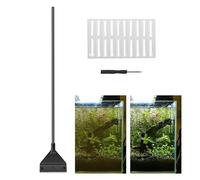Générique Nettoyeur pour Aquariums en Verre, pour Nettoyage Vitres Aquarium, Outil Raclette Multifonction Cuisine Étangs Terrariums