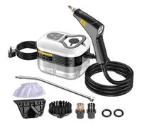 Générique Nettoyeur Vapeur Haute Pression 2500 W, Balai Vapeur Portatif 4,5 Bars, Réglage Haute Température 105 ℃ 6 Vitesses, Nettoyage Multifonctionnel du Sol De La Voiture (Black and White)