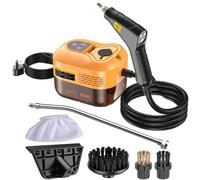 Générique Nettoyeur Vapeur Haute Pression, Balai Vapeur Portatif 2500 W, Vapeur Haute Température 4,5 Bar, Machine De Nettoyage Domestique Multifonctionnelle (Orange)