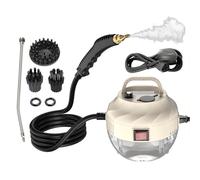 Générique Nettoyeur Vapeur Portatif, Vapeur Haute Pression 1500w, 3 Têtes De Brosse pour Une Utilisation Polyvalente, 6 Vitesses Réglables, Haute Température 105c pour Le Nettoyage (White)