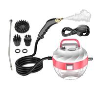 Générique Nettoyeur Vapeur Portatif, Vapeur Haute Pression 1500w, 3 Têtes De Brosse pour Une Utilisation Polyvalente, 6 Vitesses Réglables, Haute Température 105c pour Le Nettoyage (Pink)