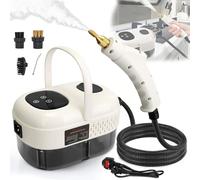 Générique Nettoyeur Vapeur Portatif, Vapeur Haute Pression 2500 W, Réservoir Deau De Grande Capacité 1100 ML, 6 Niveaux De Débit De Vapeur Réglable, Nettoyage De Voiture à Domicile (White)